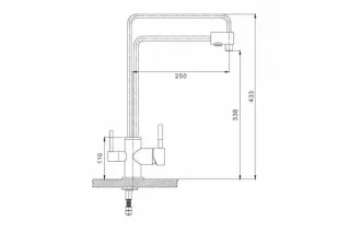 Смеситель для кухни Gappo G4398-5 под фильтр хром